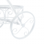 Kerékpár alakú RETRO virágcserép, fehér, PAVAR