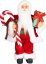 Dekorácia MagicHome Vianoce, Santa, s darčekom, červený, 60 cm (akce)