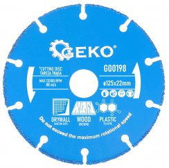 Disc de tăiere pentru lemn, PAL, plastic și gips-carton 125 x 22,2 mm, GEKO