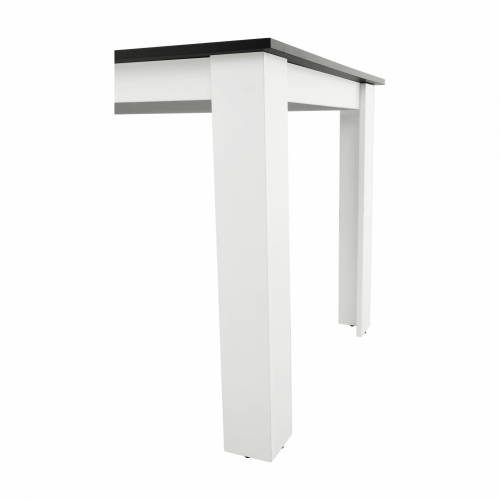 Jedálenský stôl, biela/čierna, 120x80 cm, KRAZ
