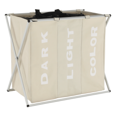 Stoffkorb für Wäsche, grau-beige, LAUNDRY NEW TYPE 3