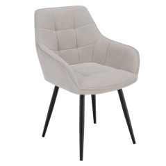 Designer-Sessel, beige/schwarz, MARKEN