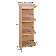 Küchenschrank, Erle, rechts, LORA MDF NEW KLASIK S30N