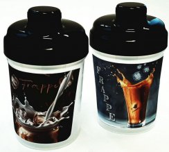 Fľaša športová/šejker plast 300/450 ml FRAPPE mix