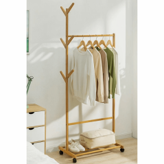 Mobilna vješalica, bambus, širina 80cm, VIKIR TIP 2