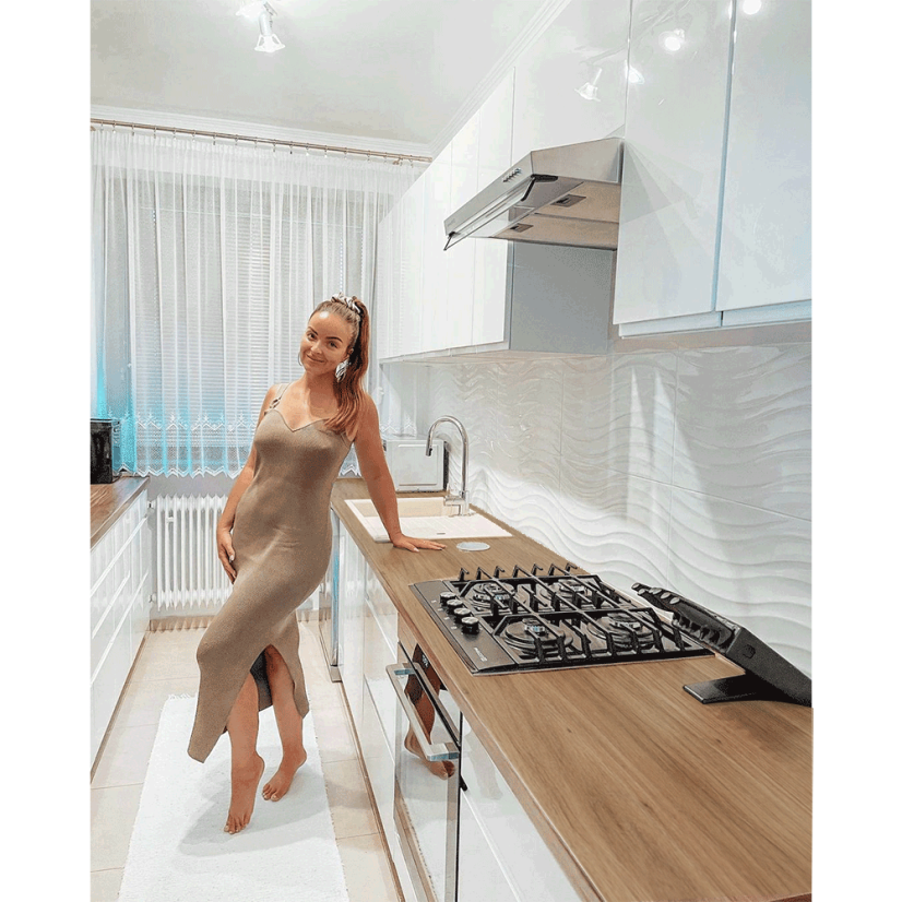 Unterschrank, weiß, rechts, AURORA D25PZ