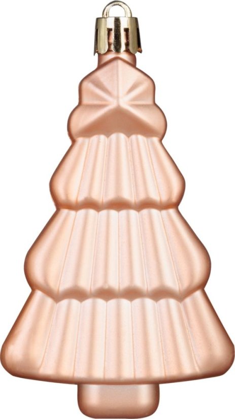 MagicHome Weihnachtskugeln, Set, 65 Stück, Roségold, Mix, für den Weihnachtsbaum