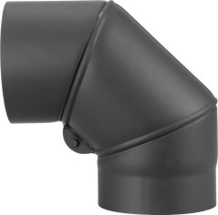 HS.EX 090/160/1,5 mm-es könyök, állítható szög, füstcsatorna, füstcsatorna-csövek összekötésére szolgáló füstcsatorna-könyök