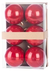 Bombki choinkowe MagicHome 6 szt. czerwone na choinkę 8 cm (akce)