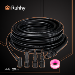 Crijevo za čišćenje cijevi s adapterom 20 m Ruhhy 26133 (akce)