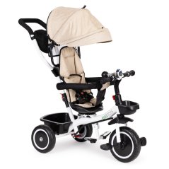 Tricicletă cu scaun rotativ la 360° ECOTOYS, bej