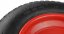 Nafukovacie koleso s ložiskami, otvor 12 mm, priemer 36,5 cm, šírka 8 cm, červené s oskou