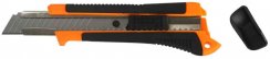 Nůž s ulamovací čepelí 18 mm, oranžový s tlačítkem, MAR-POL