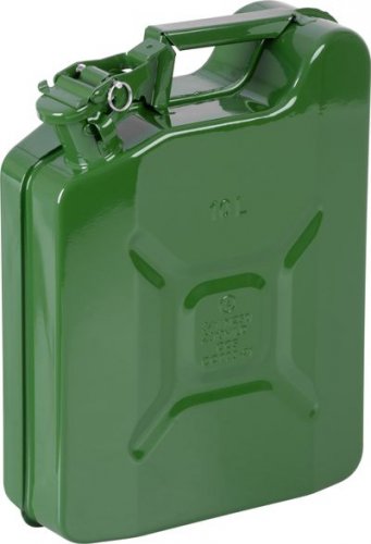 Kanister JerryCan LD10, 10 lit., metalowy, na PHM, zielony