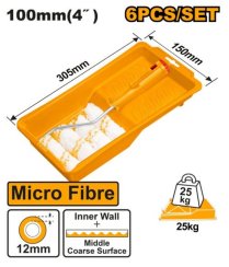 Valček maliarsky 6 dielna sada INGCO