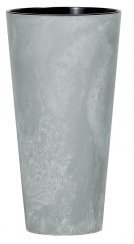 Kvetináč s vložkou TUBUS Slim Beton 150x286 mm, vzhľad betón