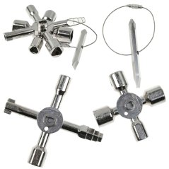 Universalschlüssel für Schalttafeln, 10 Anschlüsse, Metall, GEKO