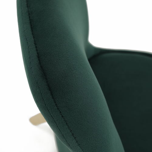 Stuhl, smaragdgrüner Samtstoff/Buche, LORITA