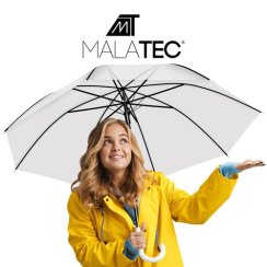 Przezroczysty biały parasol