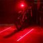 Lampka rowerowa tylna część czerwona + linie laserowe, PRO-TECHNIK (akce)