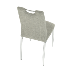 Esszimmerstuhl, Highlight Beige/Chrom, OLIVA NEU