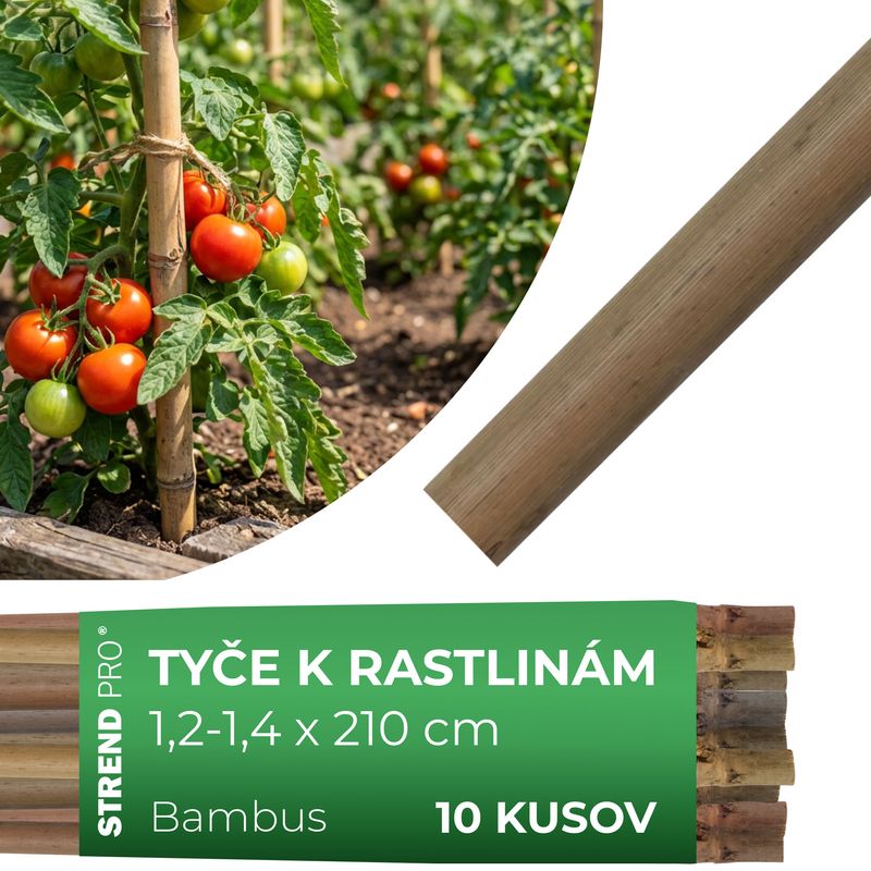 Rutengarten KBT 2100/12-14 mm, Pack. 10 Stück, Bambus, Stützpflanzen (akce)