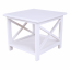 Noční stolek, dřevo/proutí/látka, bílá, RAFAELLO