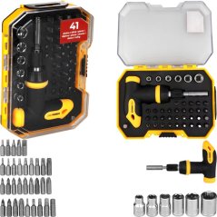 Strend Pro YF-40304 bit- és fejekészlet, 41 darabos, Cr-V