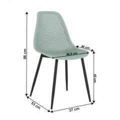 Scaun dining, verde/negru, TEGRA TYP 2 - REDUCERE