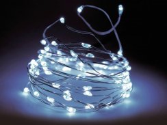 Weihnachtslicht 20 LED kaltweiß, mit Timer, Taschenlampen, Innenbereich