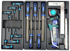 Werkzeugschrank mit 7 Schubladen, bestückt mit 272 Werkzeugen, 690x455x975 mm, GEKO