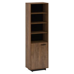 Vitrine/Regal, Bozner Eiche/Schwarz, links, DELIS R1