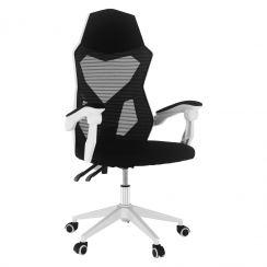 Fotel biurowy/gamingowy, czarno/biały, YOKO