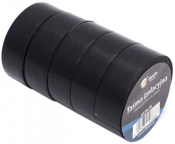 Taśma izolacyjna PVC 18 mm x 6,2 m x 0,13 mm, czarna, XL-TOOLS