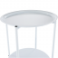 Příruční stolek s odkládacím tácem, bílá, DERIN