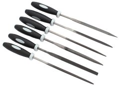 Nadelfeilen-Set 3 x 140 mm mit Griff, 6-teiliges Set, XL-TOOLS