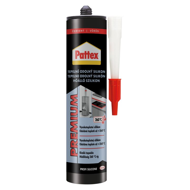Silikon Pattex Premium Hitzebeständig, rot, 280 ml