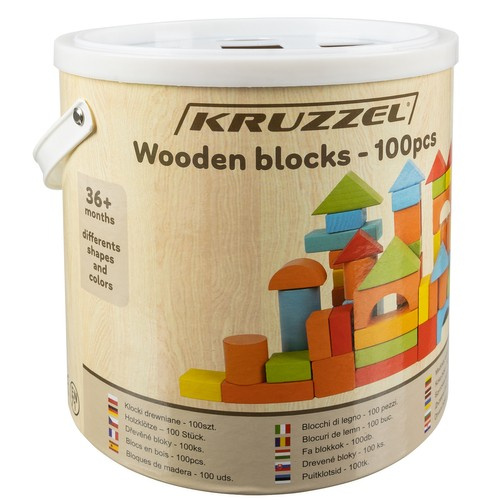 Lesene kocke - 100 kom. Kruzzel 22666