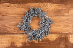 MagicHome Weihnachtskranz, Mistelzweig, 30x30x08 cm