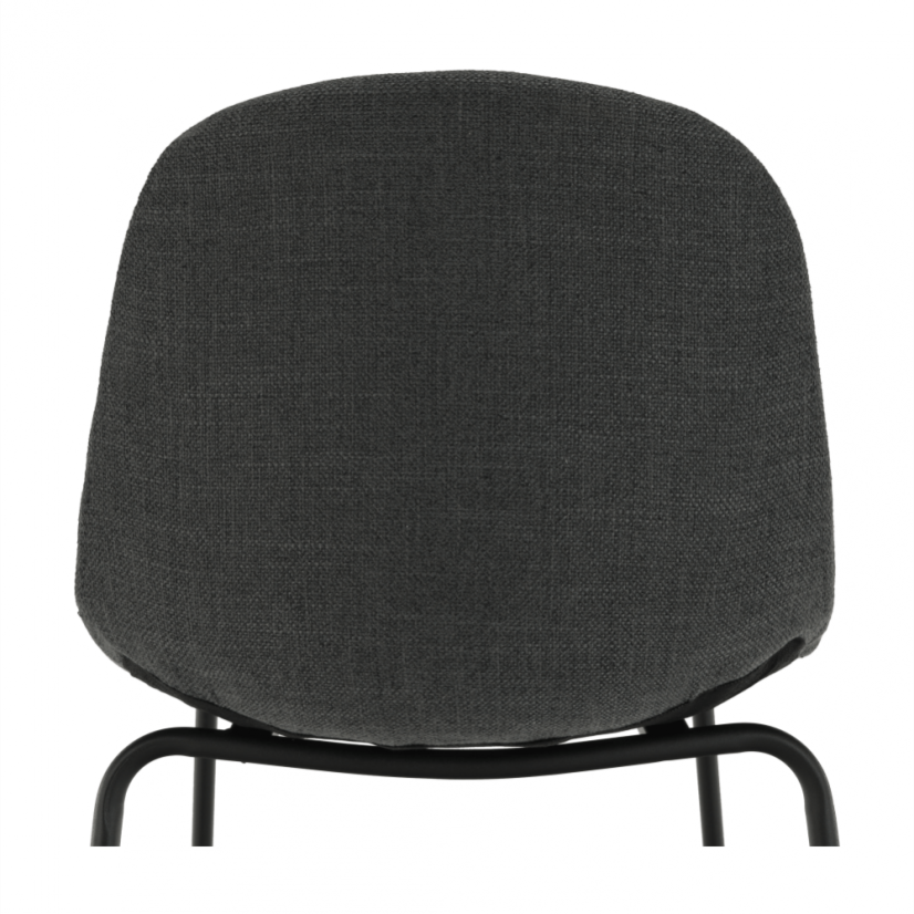 Barhocker, dunkelgrauer Stoff/Metall, MARIOLA 2 NEU