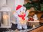 MagicHome karácsonyi dekoráció, Medve, 30 LED, hideg fehér, akril, IP44, külső, 19x11,5x30 cm