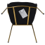 Designer-Esszimmerstuhl, schwarzer Samtstoff/Gold-Chrom-Gold, DASMIN TYP 1