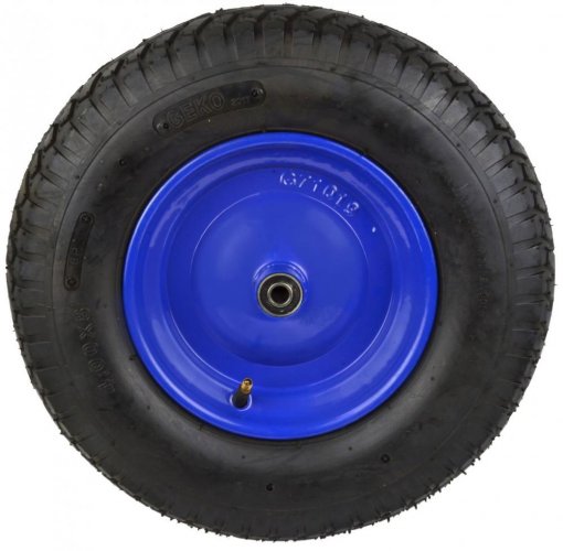 Nafukovací kolo s ložisky, otvor 12 mm, průměr 39 cm, šířka 8,5 cm, modré, s oskou