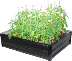 Cvetlično korito Strend Pro Garden, 3D dizajn, kovinsko, dvignjeno, 120x90x30 cm