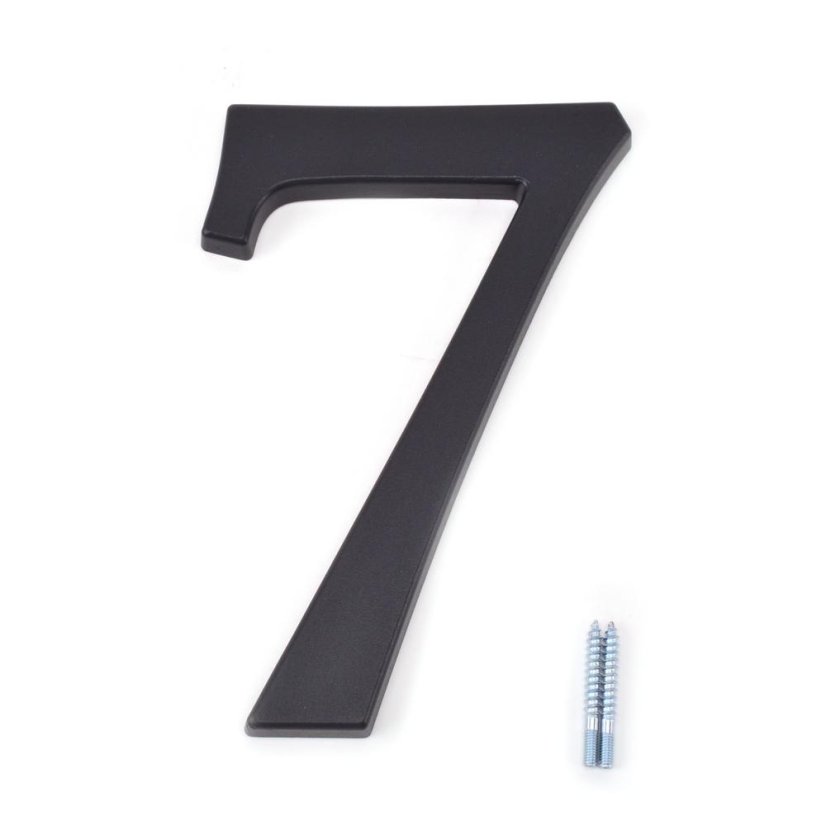 Zahlenhaus Aluminium 19 cm Nr. 7