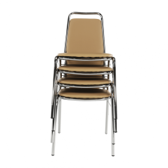 Stolica za sastanke, smeđa eko koža, ZEKI