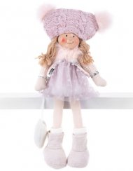 Dekoráció MagicHome Karácsony, Gyermek, rózsaszín, 22 cm