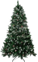 MagicHome Weihnachtsbaum Albero, Tanne, schneebedeckte Enden, mit Tannenzapfen, 200 cm