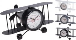 Namizna ura v obliki letala 21x33x17 cm mix