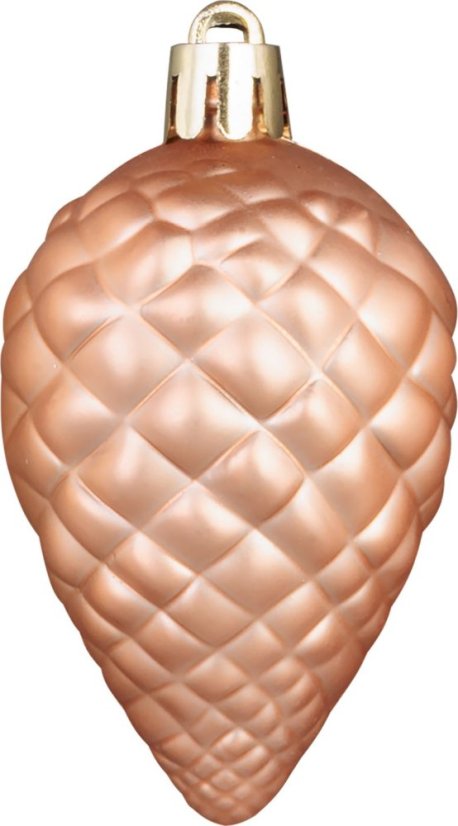 MagicHome Weihnachtskugeln, Set, 65 Stück, Roségold, Mix, für den Weihnachtsbaum